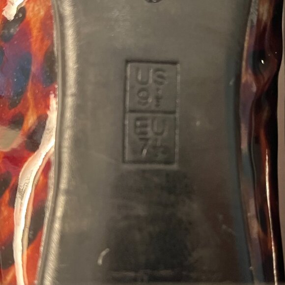 AEROSOLES "Silver Star" Patent Leather Animal Print Block Heel Pumps ~ Size 9.5M - Picture 10 of 11